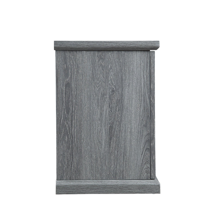 Manhattan Comfort Franklin 60\" TV Stand with 2 Doors & Open Shelves - Grey