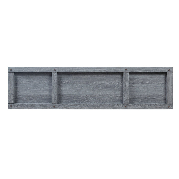 Manhattan Comfort Franklin 60\" TV Stand with 2 Doors & Open Shelves - Grey