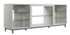 Manhattan Comfort Brighton 60\" TV Stand with Glass Shelves & Media Wire Management - Beige