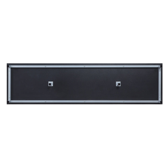 Manhattan Comfort Brighton 60\" TV Stand with Glass Shelves & Media Wire Management - Onyx