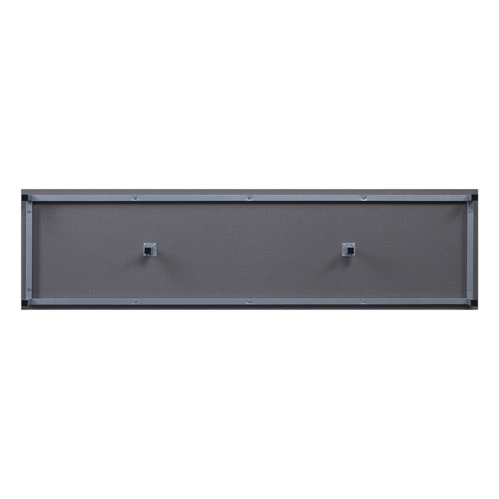 Manhattan Comfort Brighton 60\" TV Stand with Glass Shelves & Media Wire Management - Grey