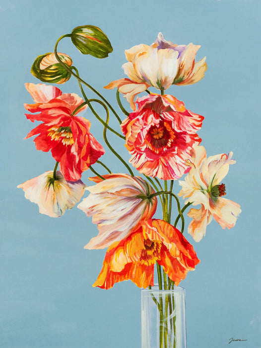 \"Paper Poppies\" Giant Art 72x54 Wall Art