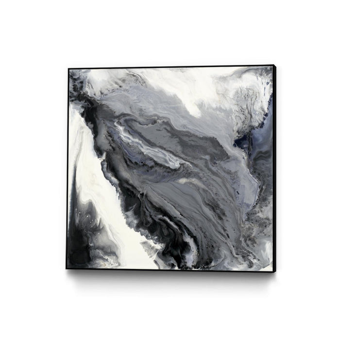 \"Approaching\" Canvas Framed Black 20x20 Wall Art