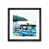 \"Boats\" Matted and Framed Black 36x36 Wall Art