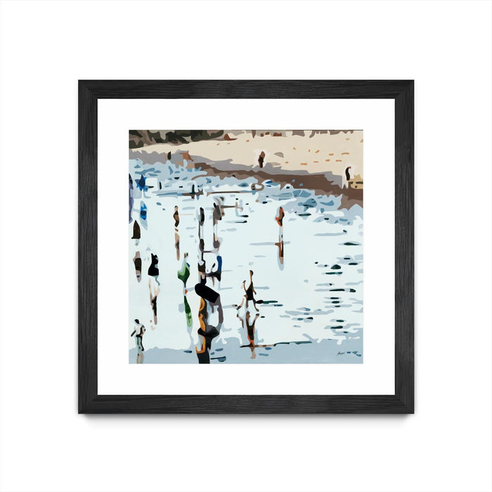 \"Self Reflection\" Matted and Framed Black 36x36 Wall Art