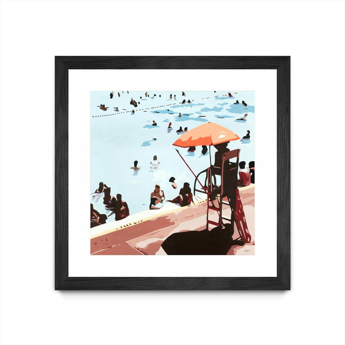 \"It's All Going Just Swimmingly\" Matted and Framed Black 30x30 Wall Art