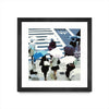 \"April Showers\" Matted and Framed Black 36x36 Wall Art
