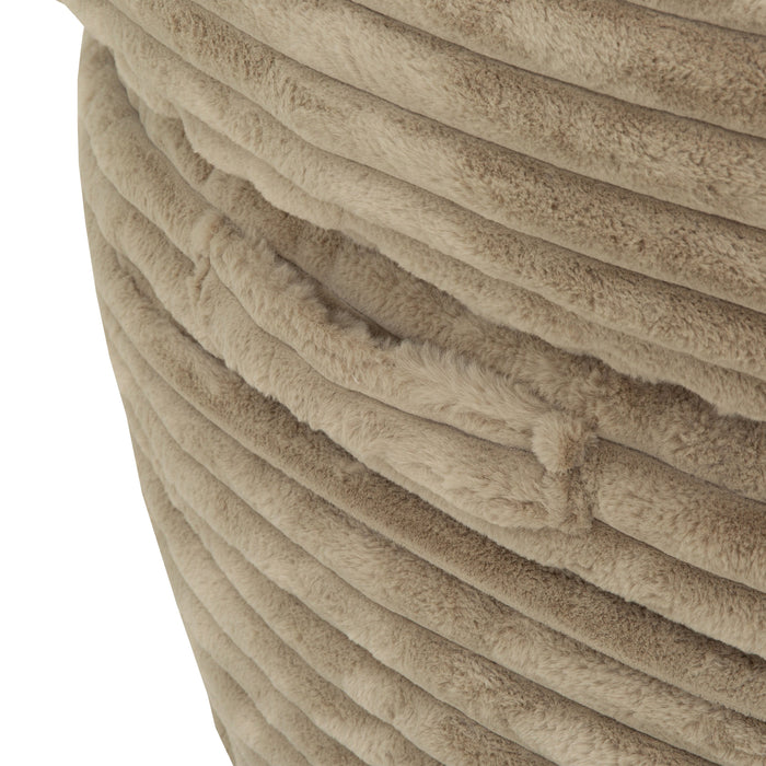 Sealy Teddy Corduroy High Density Foam Bean Bag Chair - Beige