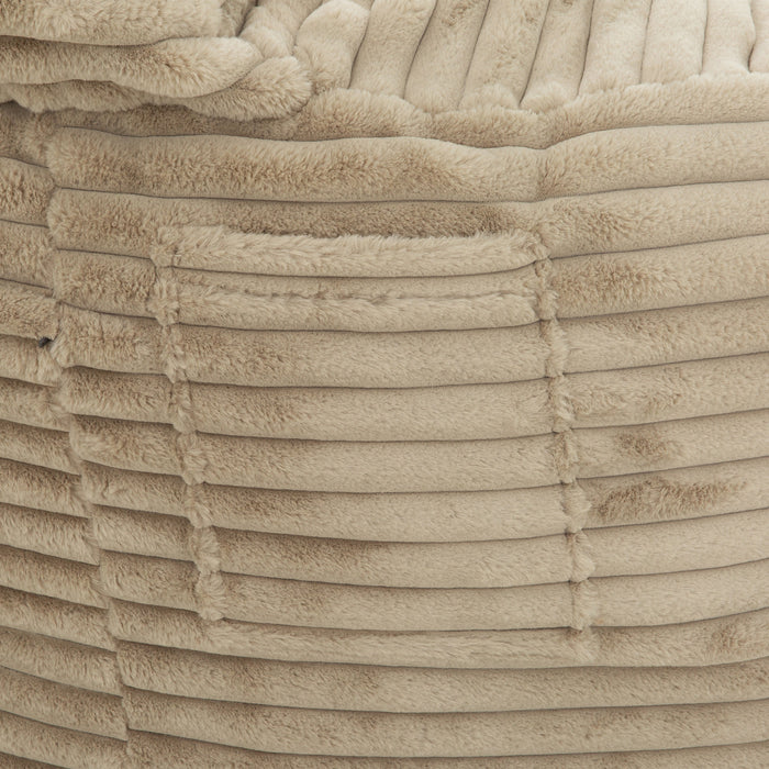 Sealy Teddy Corduroy High Density Foam Bean Bag Chair - Beige
