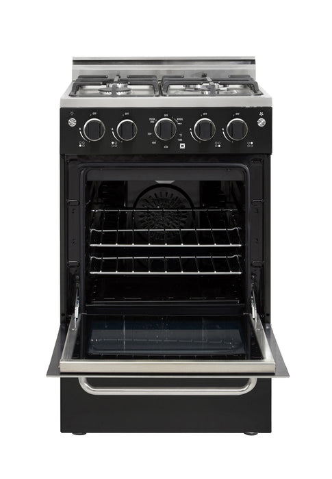 Prestige by Unique 20-Inch Convection Gas Range - UGP-20V PC1 B 