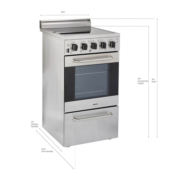 Prestige by Unique 20-Inch Convection Electric Range - UGP-20V EC S/S 