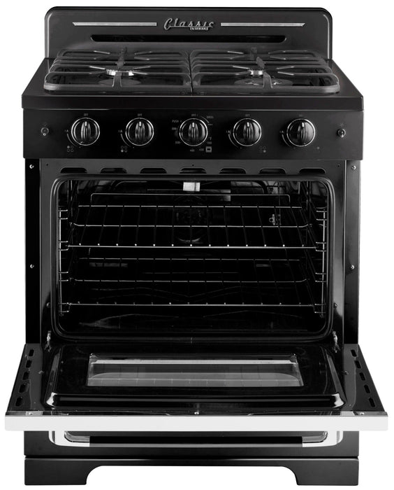 Classic Retro by Unique 30-Inch Convection Gas Range - UGP-30CR B 