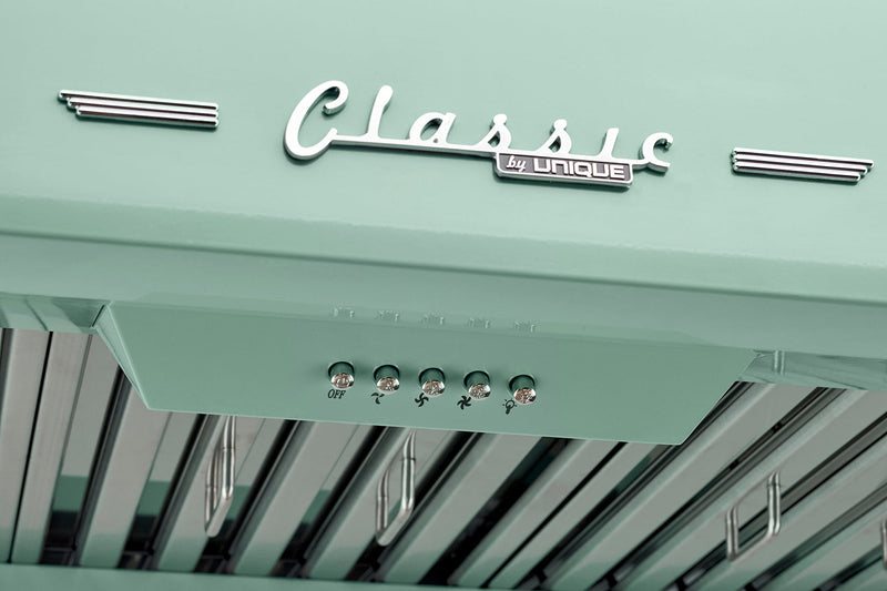 Classic Retro by Unique 30-Inch Under Cabinet Range Hood - UGP-30CR RH LG 