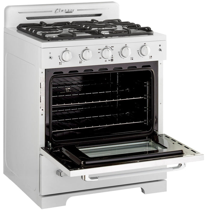 Classic Retro by Unique 30-Inch Convection Gas Range - UGP-30CR W 