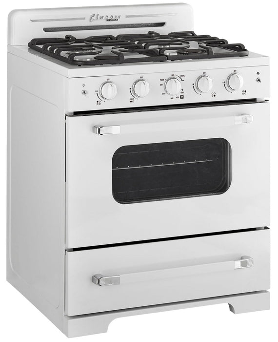 Classic Retro by Unique 30-Inch Convection Gas Range - UGP-30CR W 
