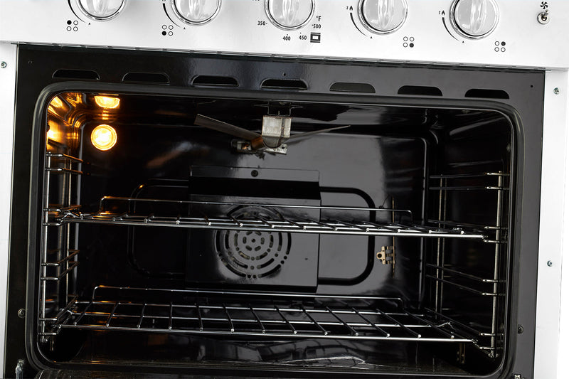 Classic Retro by Unique 30-Inch Convection Gas Range - UGP-30CR W 