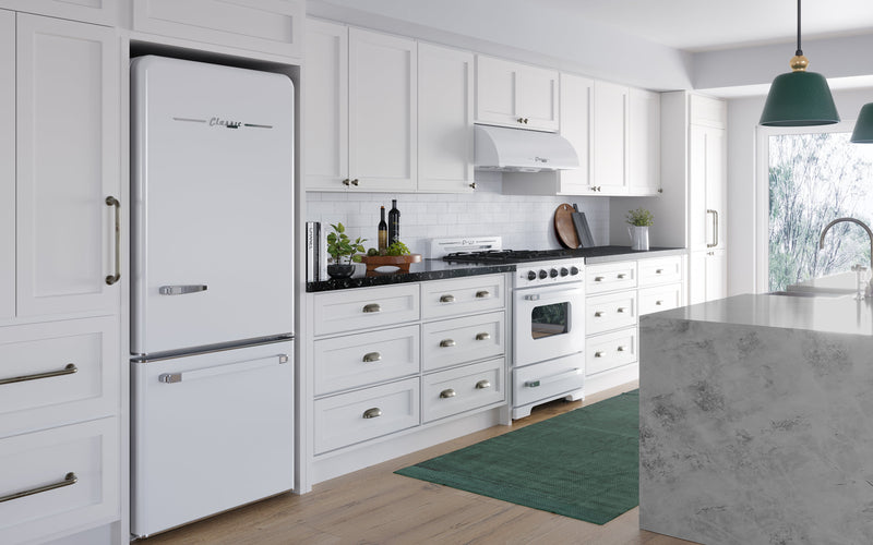Classic Retro by Unique 18 cu.ft. Frost-Free Bottom Freezer Refrigerator - UGP-510L W AC 