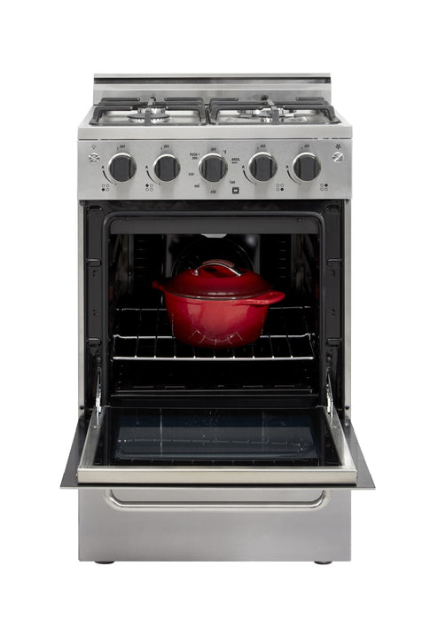 Prestige by Unique 20-Inch Convection Gas Range - UGP-20V PC1 S/S  