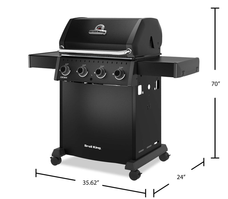 Broil King Crown 410 Shadow 40,000-BTU Natural Gas Grill - Black – 865057 