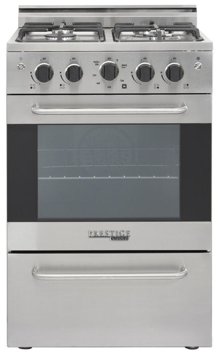 Prestige by Unique 24-Inch Convection Gas Range - UGP-24V PC1 S/S 