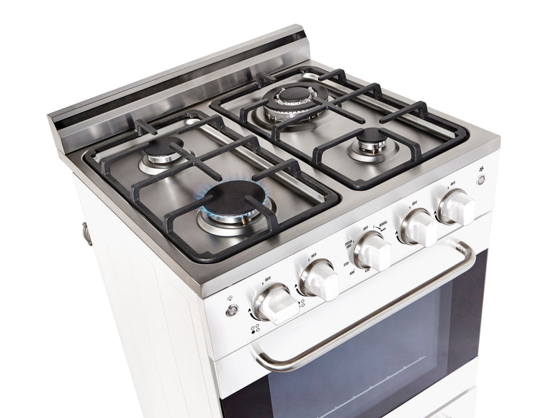 Prestige by Unique 24-Inch Convection Gas Range - UGP-24V PC1 W 
