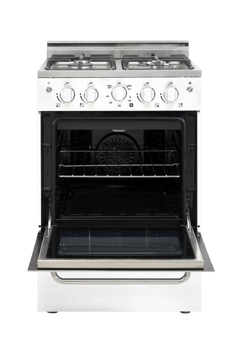 Prestige by Unique 24-Inch Convection Gas Range - UGP-24V PC1 W 