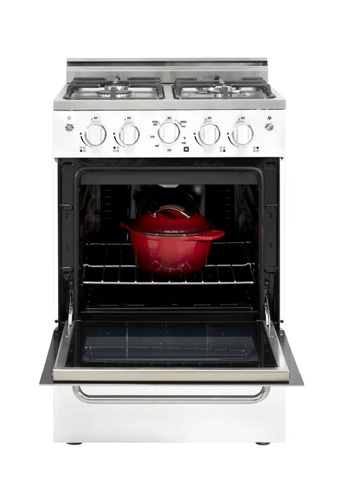 Prestige by Unique 24-Inch Convection Gas Range - UGP-24V PC1 W 