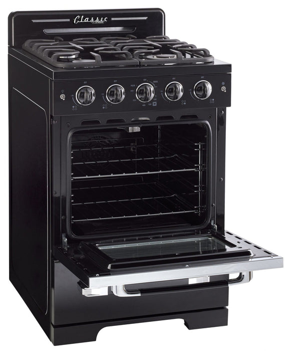 Classic Retro by Unique 24-Inch Convection Gas Range - UGP-24CR B 