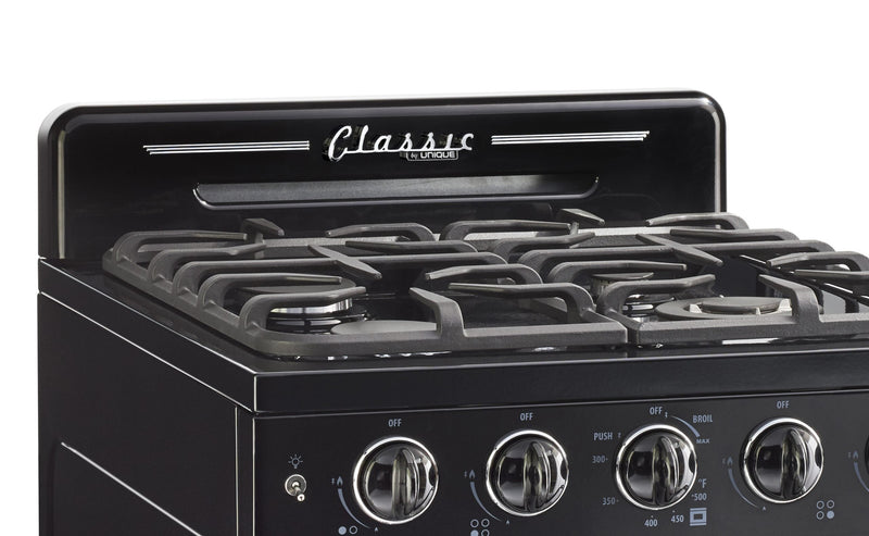 Classic Retro by Unique 24-Inch Convection Gas Range - UGP-24CR B 