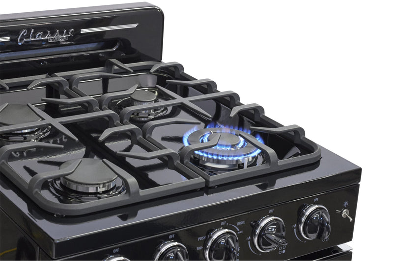 Classic Retro by Unique 24-Inch Convection Gas Range - UGP-24CR B 