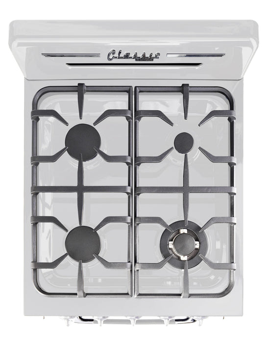 Classic Retro by Unique 24-Inch Convection Gas Range - UGP-24CR W 