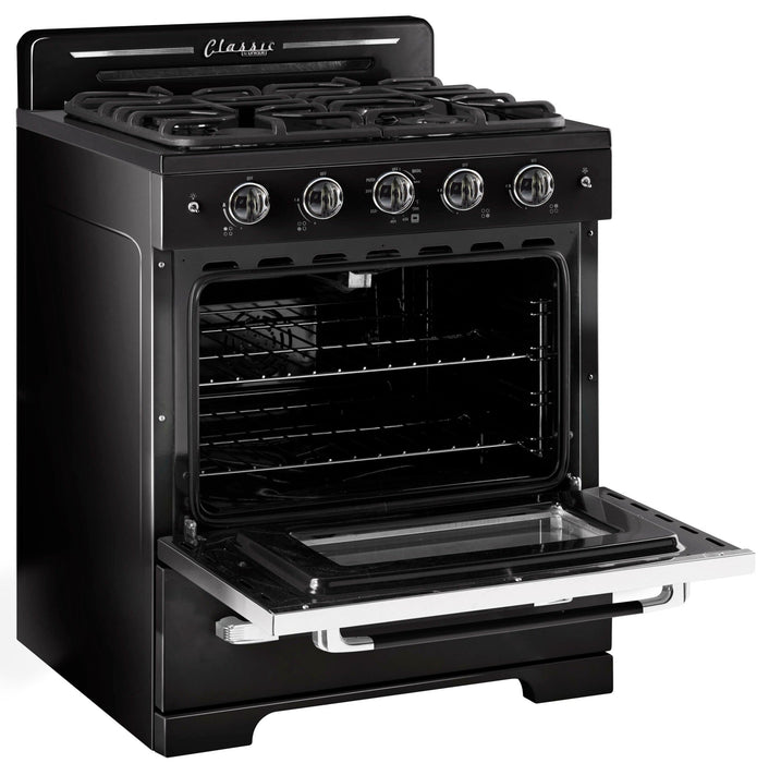 Classic Retro by Unique 30-Inch Convection Gas Range - UGP-30CR B 