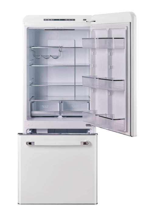 Classic Retro by Unique 18 cu.ft. Frost-Free Bottom Freezer Refrigerator - UGP-510L W AC 