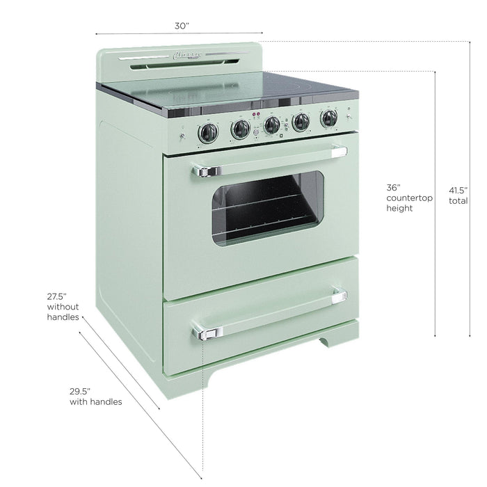 Classic Retro By Unique 30-Inch Convection Electric Range - UGP-30CR EC LG 