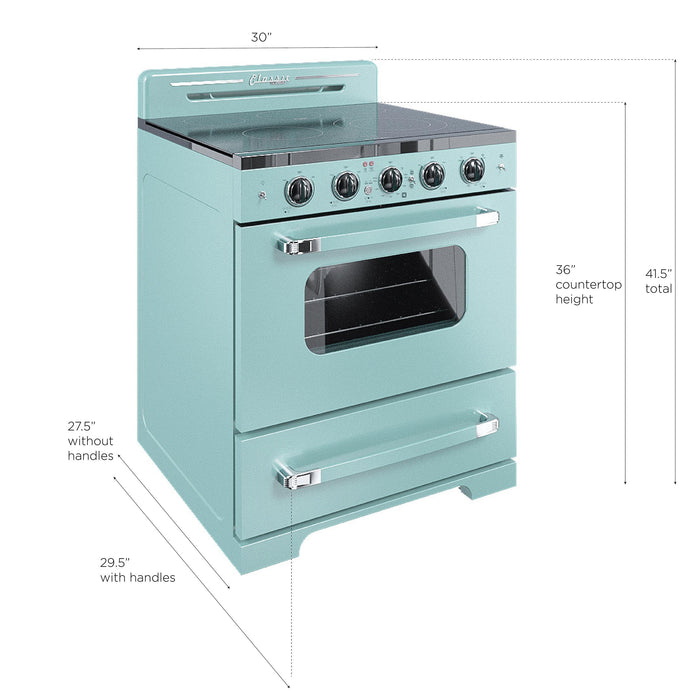Classic Retro By Unique 30-Inch Convection Electric Range - UGP-30CR EC T 