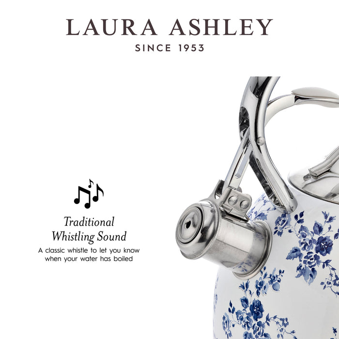 Laura Ashley Stainless Steel Stovetop China Rose Tea Kettle - VQ-SBNK057-LACR-CA