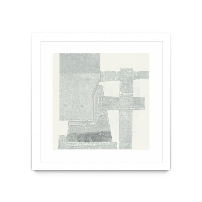 \"Orien\" Matted and Framed White 36x36 Wall Art