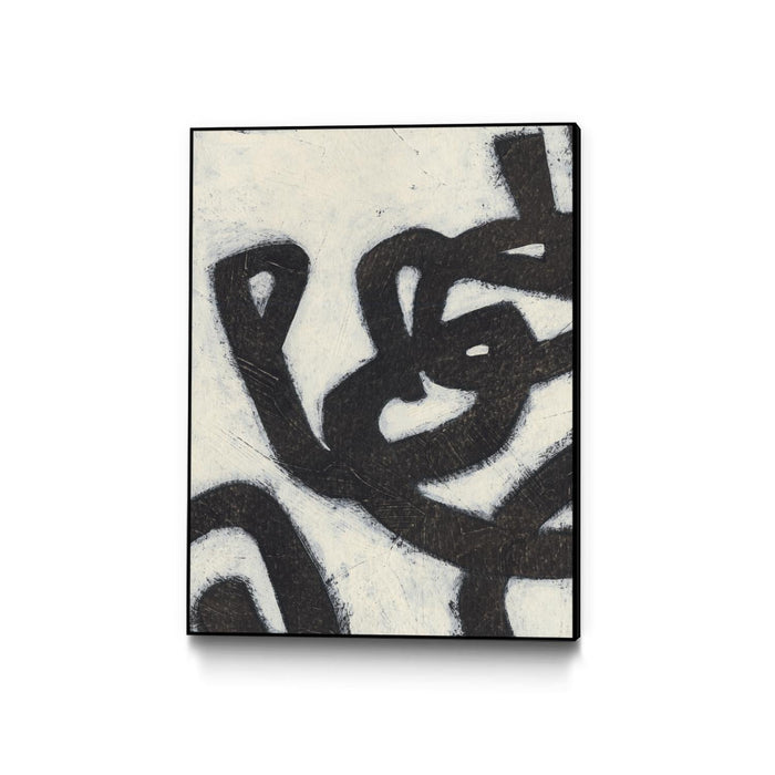 \"Symbiotic I\" Canvas Framed Black 18x24 Wall Art