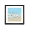 \"Beach Day I\" Matted and Framed Black 36x36 Wall Art