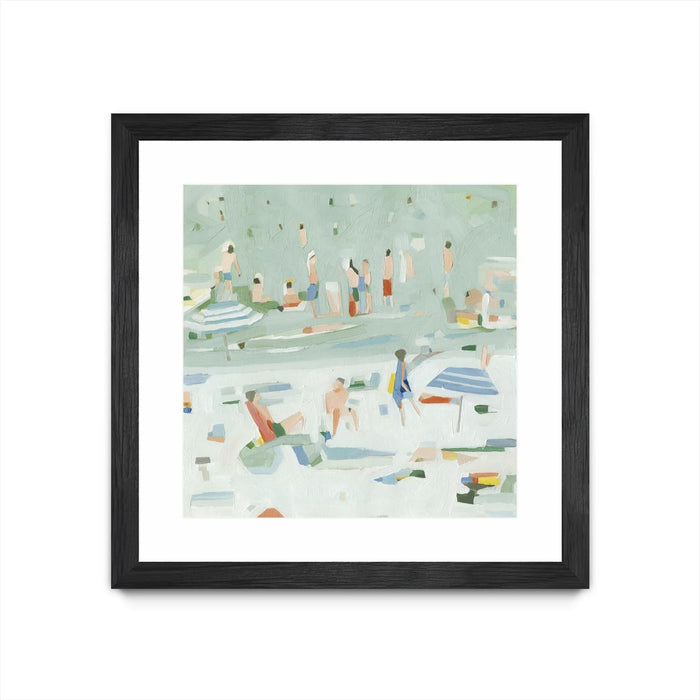 \"Summer Confetti Ii\" Matted and Framed Black 30x30 Wall Art