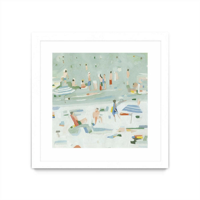 \"Summer Confetti Ii\" Matted and Framed White 30x30 Wall Art