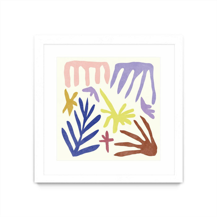 \"Coral Construction Ii\" Matted and Framed White 30x30 Wall Art