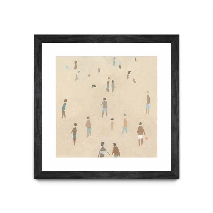 \"Beach Goer Iv\" Matted and Framed Black 36x36 Wall Art