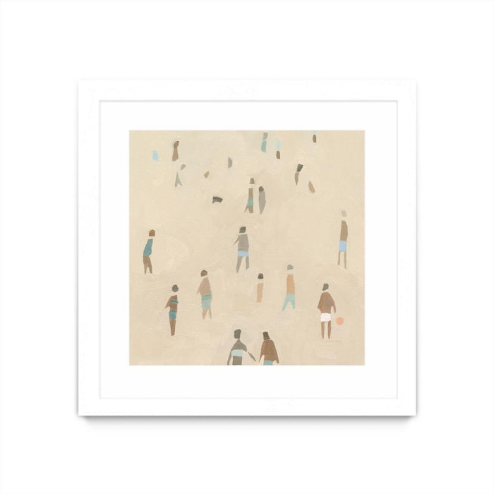 \"Beach Goer Iv\" Matted and Framed White 30x30 Wall Art