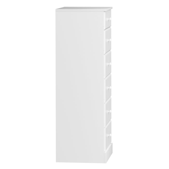 Astrid 6-Drawer Tall Chest - White