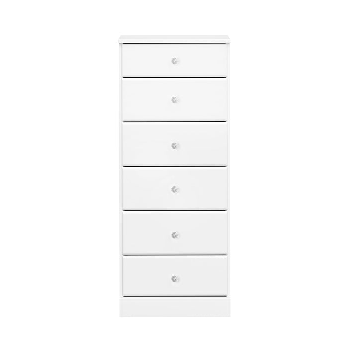 Astrid Kids 6-Drawer Tall Chest - White