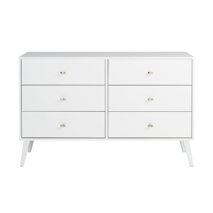 Milo 6-Drawer Dresser - White