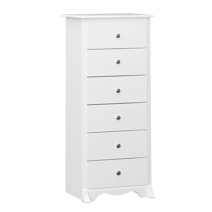 Monterey Tall 6-Drawer Chest - White