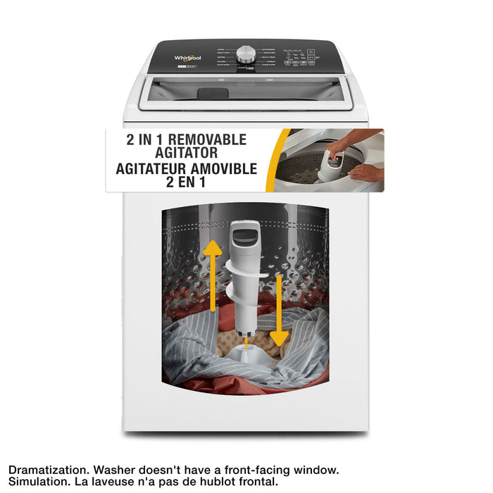 Whirlpool 5.4 / 5.5 Cu. Ft. Top-Load Washer with Removable Agitator - WTW5057LW