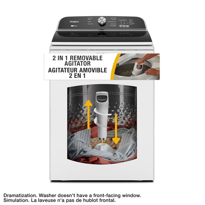 Whirlpool 6.1 Cu. Ft. Top-Load Washer with Removable Agitator - WTW6157PW